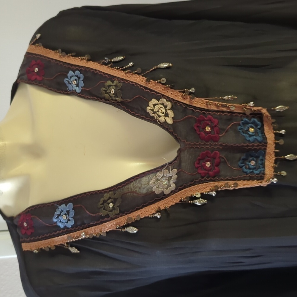- Sunny Leigh Gypsy Bohemian Plus Size Blouse - Picture 2 of 10